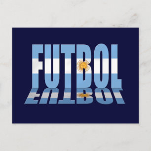 Carte Postale Drapeau football libellé amoureux du football Arge