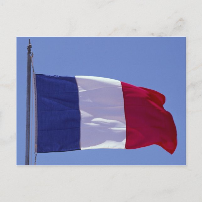 Carte Postale drapeau français (Devant)