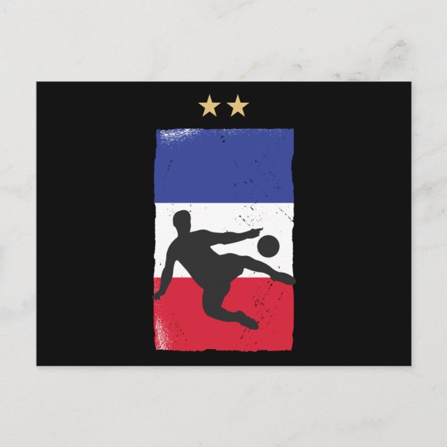 Carte Postale Drapeau français du drapeau français du maillot de (Devant)