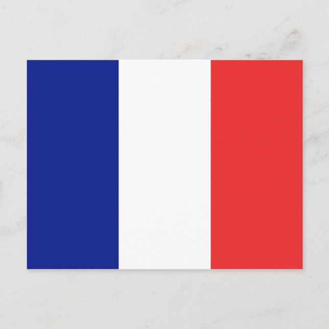 Carte Postale Drapeau français Tricolore (Devant)