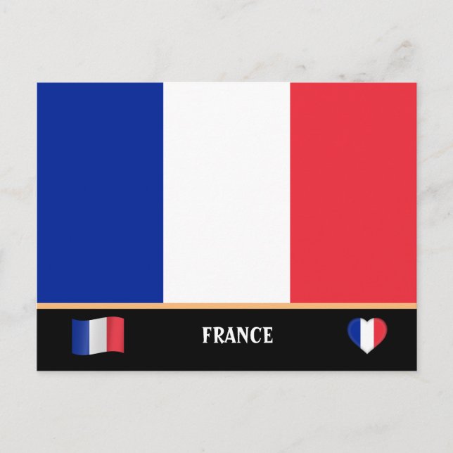 Carte Postale Drapeau français & voyage en France / France (Devant)