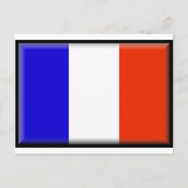 Carte Postale Drapeau France (Devant)