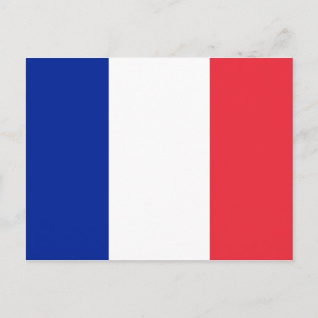 Carte postale drapeau France (Devant)