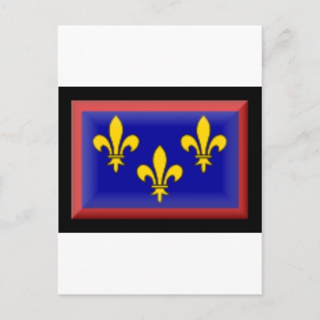 Carte Postale Drapeau France-Anjou (Devant)
