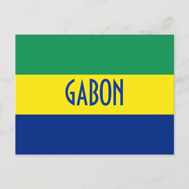 Carte Postale Drapeau Gabon (Devant)