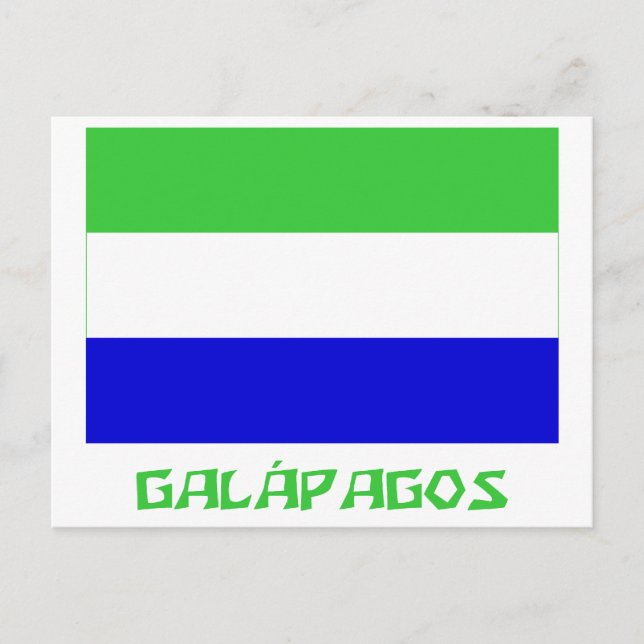 Carte Postale Drapeau Galápagos avec nom (Devant)
