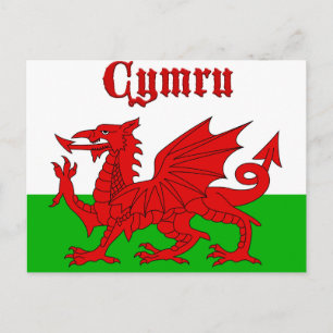 Carte Postale Drapeau gallois Cymru