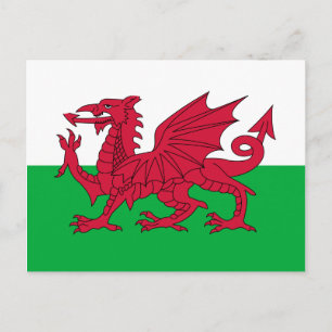 Carte Postale Drapeau gallois (Pays de Galles) (Dragon gallois)