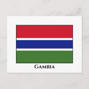Carte Postale Drapeau Gambie