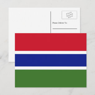 Carte Postale Drapeau gambien, Drapeau de la Gambie
