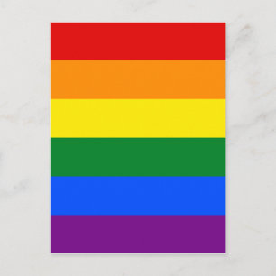 Carte Postale Drapeau Gay pride arc-en-ciel LGBT