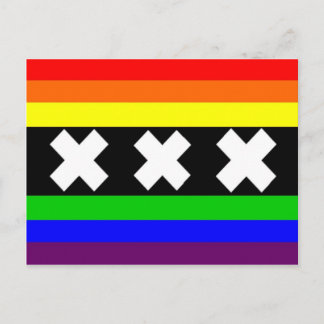Carte Postale Drapeau Gay pride d'Amsterdam