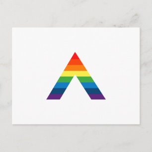 Carte Postale Drapeau Gay pride LGBT ALLY Rainbow