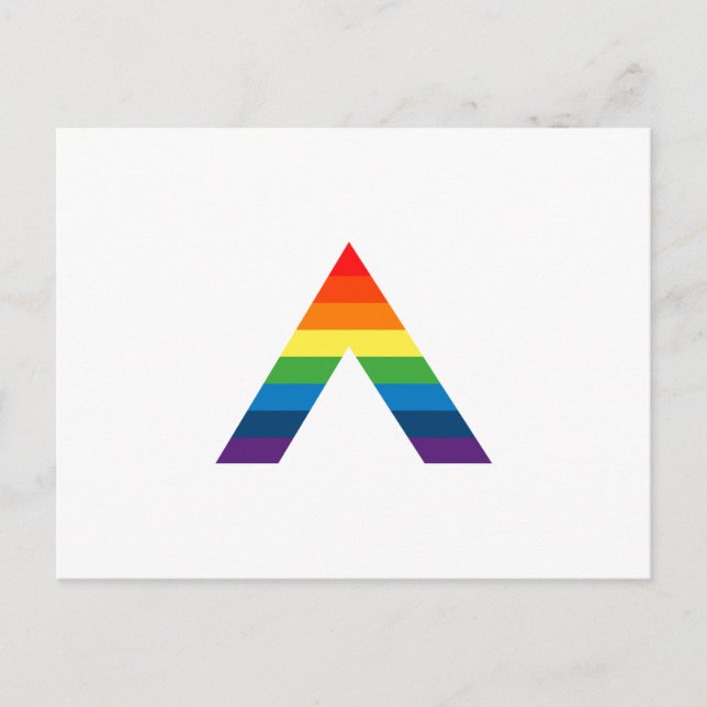 Carte Postale Drapeau Gay pride LGBT ALLY Rainbow (Devant)