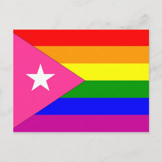 Carte Postale Drapeau Gay pride portoricain