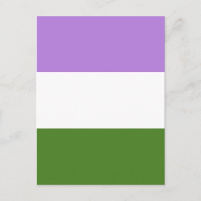 Carte Postale Drapeau Genderqueer (Devant)