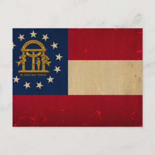 Carte Postale Drapeau Géorgie VINTAGE.png