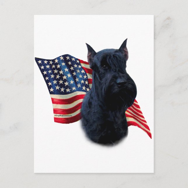 Carte Postale Drapeau Giant Schnauzer (Devant)