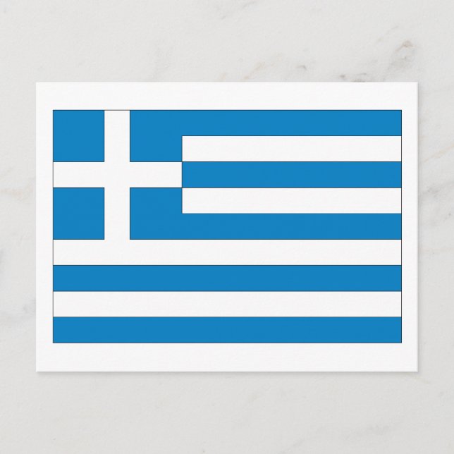 Carte Postale Drapeau grec (Devant)