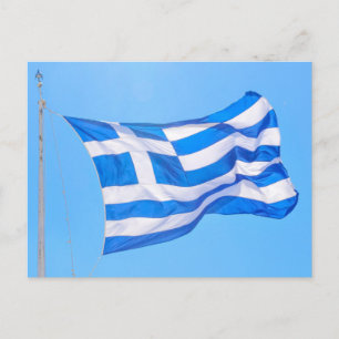 Carte Postale Drapeau grec à Athènes