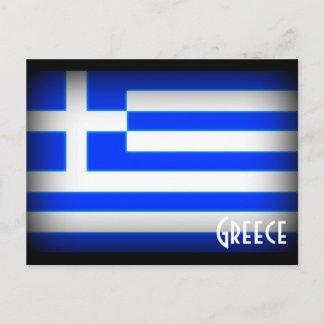 Carte Postale Drapeau Grèce Foncé