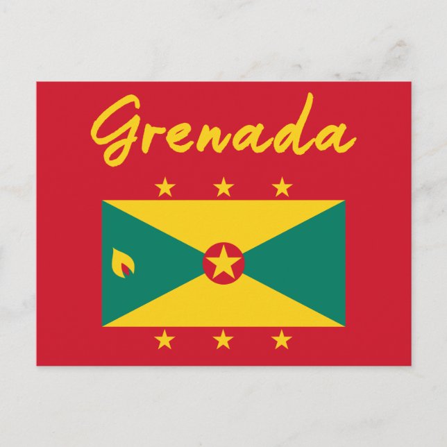 Carte Postale Drapeau Grenade Grenade Caraïbes Carnival Mas (Devant)