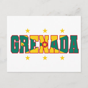 Carte Postale Drapeau Grenade Varsity Carnaval Grenadien Caraïbe