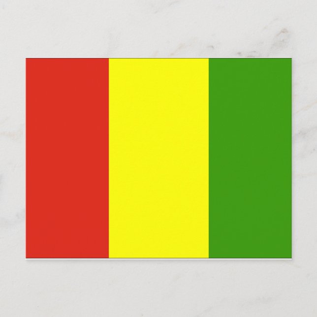 Carte Postale Drapeau Guinée (Devant)