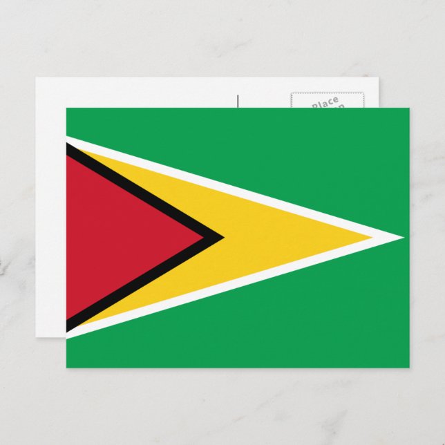 Carte Postale Drapeau guyanais, Drapeau guyanais (Devant / Derrière)