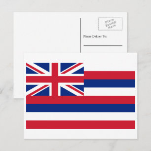 Carte Postale Drapeau hawaïen, Drapeau d'Hawaï