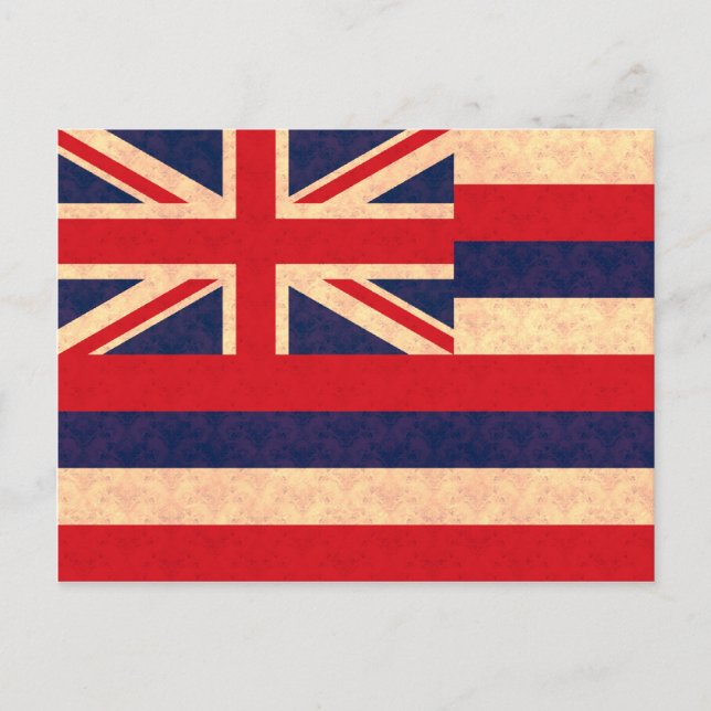 Carte Postale Drapeau Hawaïen Motif vintage (Devant)