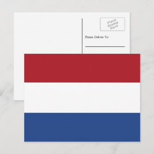 Carte Postale Drapeau hollandais, Drapeau de Pays-Bas