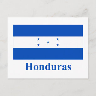 Carte Postale Drapeau hondurien avec nom