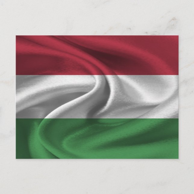 Carte Postale Drapeau Hongrie (Devant)