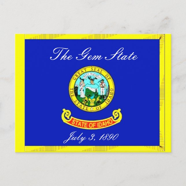 Carte postale Drapeau Idaho (Devant)