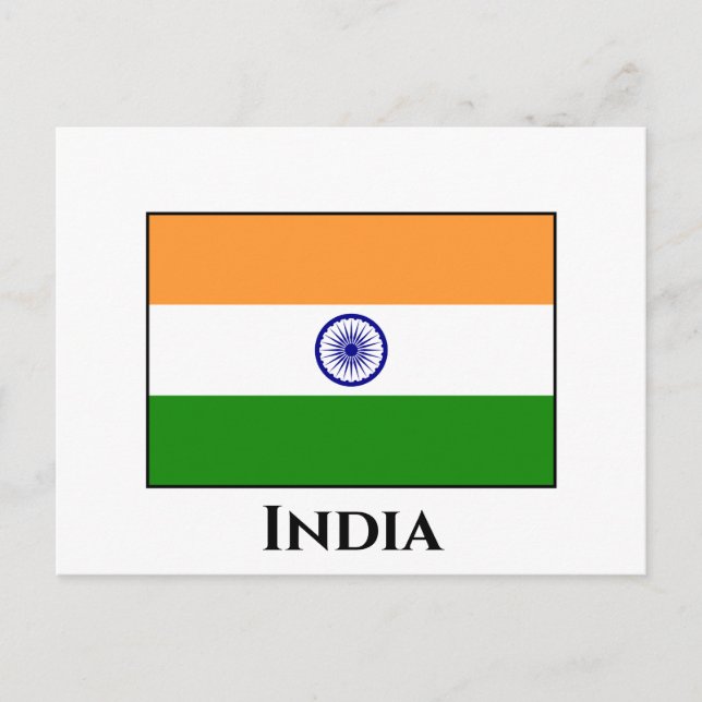 Carte Postale Drapeau indien (Devant)
