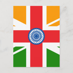 Carte Postale Drapeau indien anglo