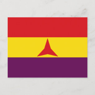 Carte Postale Drapeau international des brigades (Guerre civile 