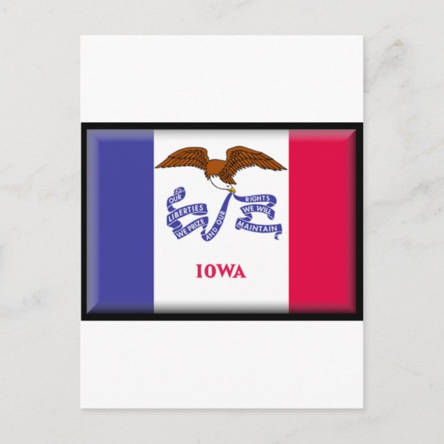 Carte Postale Drapeau Iowa (Devant)