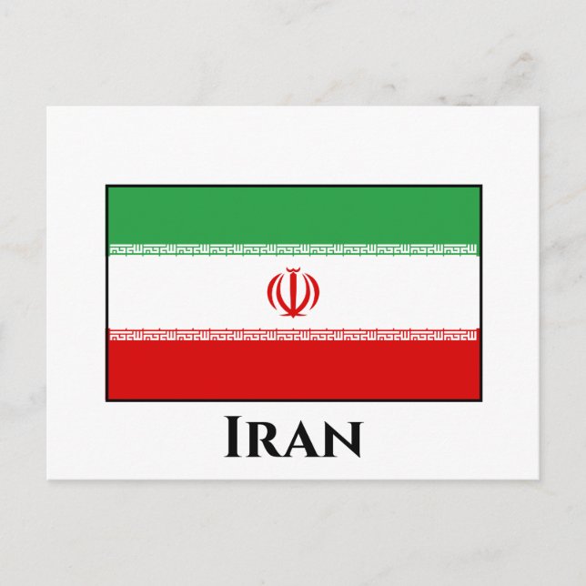 Carte Postale Drapeau Iran (Iran) (Devant)