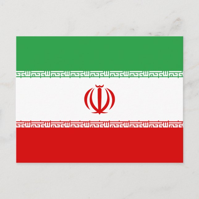 Carte postale drapeau iranien (Devant)