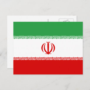 Carte Postale Drapeau iranien, Drapeau iranien