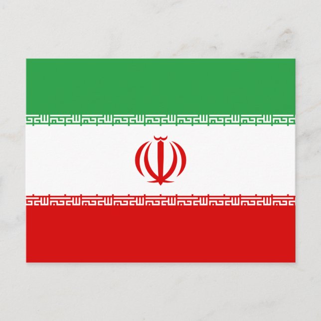 Carte Postale Drapeau iranien (Iran) (Persan) (Devant)