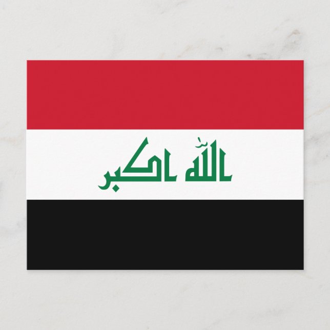 Carte Postale Drapeau Iraq (Devant)