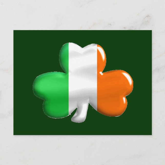 Carte Postale Drapeau irlandais (Devant)