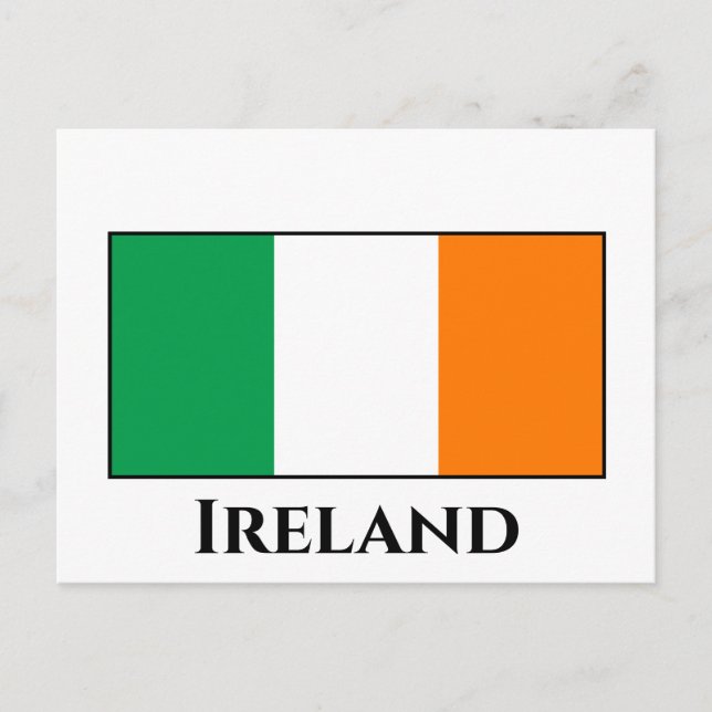 Carte Postale Drapeau irlandais (Devant)