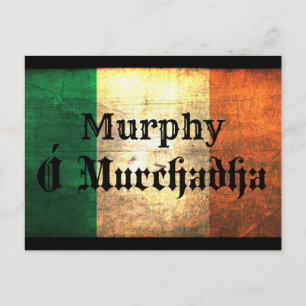 Carte Postale Drapeau irlandais Murphy