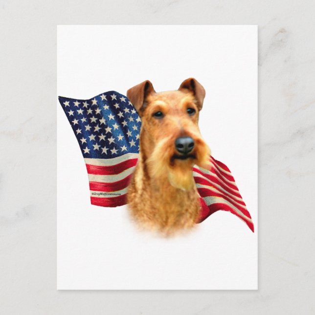 Carte Postale Drapeau irlandais Terrier (Devant)