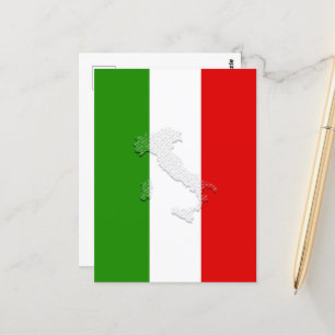 Carte Postale Drapeau italien