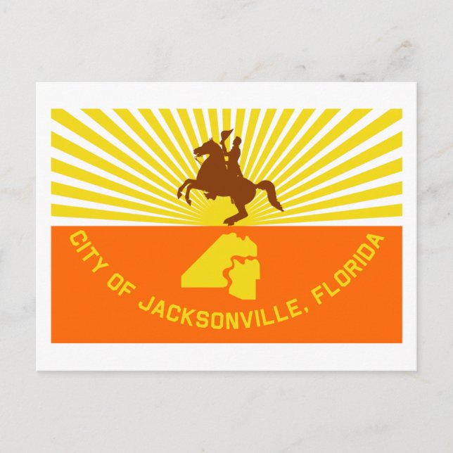 Carte Postale Drapeau Jacksonville (Devant)